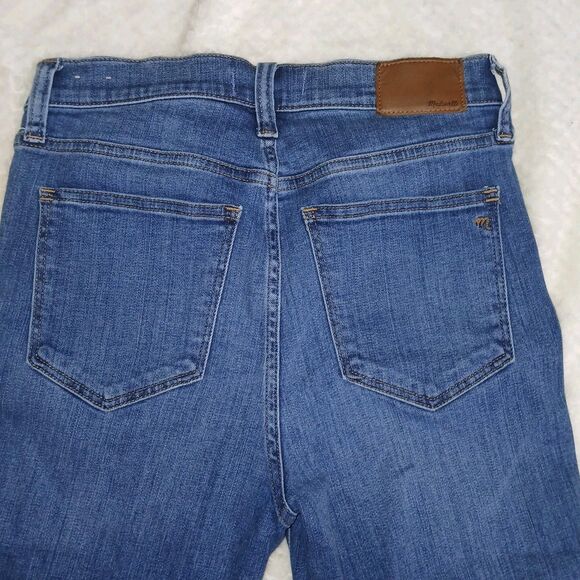 Madewell Jeans Road Tripper Size 28T Straight Leg Exposed Zipper Dark Blue - Picture 3 of 14